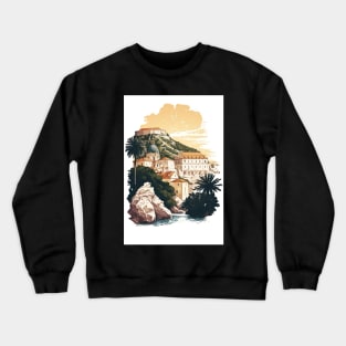 Dubrovnik Croatia Illustration Drawing Crewneck Sweatshirt